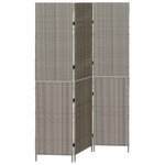 vidaXL Paravent Pliant Manuel Gris 147 x 180 cm polyrotin