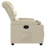 vidaXL Fauteuil inclinable Crème Similicuir