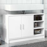 vidaXL Armoire d'évier blanc 90x29x55 cm bois d'ingénierie