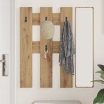 vidaXL Porte-manteau mural chêne artisanal 65 x 3 x 100 cm