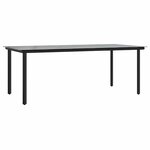 vidaXL Ensemble de salle à manger pour jardin 7 Pièces Gris polyrotin