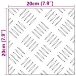 vidaXL Plaques en Aluminium à Damier 4 Pièces Antidérapantes 20x20 cm