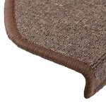vidaXL Tapis d'escalier 5 pièces 65 x 24 x 4 cm Marron café Demi-rond Grand
