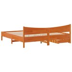 vidaXL Cadre de lit avec tiroirs cire marron 180x200cm bois pin massif