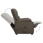 vidaXL Fauteuil Gris Similicuir