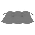 vidaXL Chaises de jardin et coussins gris lot de 2 Bois de teck massif