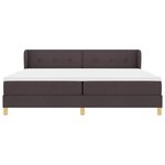 vidaXL Lit à Ressorts avec Matelas Crème 90x200 cm Tissu Marron foncé