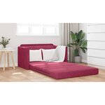 vidaXL Canapé-Lit 110cm Bordeaux Velours