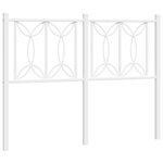 vidaXL Tête de lit métal blanc 120 cm