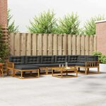 vidaXL Ensemble de canapés d'extérieur 8 Pièces Naturel et Anthracite