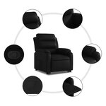 vidaXL Fauteuil inclinable Noir Similicuir