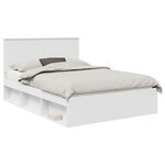 vidaXL Cadre de lit Blanc 140 x 190 cm Bois de pin massif