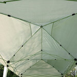 Tonnelle barnum pliant pop-up 6l x 3l x 2 5h m 6 parois latérales amovibles 4 fenêtres + sac de transport blanc