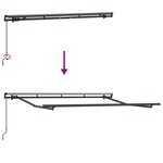 vidaXL Auvent Rétractable Blanc et anthracite