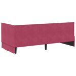 vidaXL Cadre de lit d'angle Rouge bordeaux 90 x 190 cm Velours