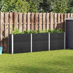 vidaXL Lit surélevé de jardin Gris 300x50x91 cm WPC