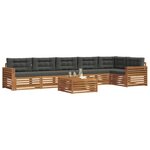 vidaXL Ensemble de canapés d'extérieur 7 Pièces Naturel et Anthracite