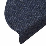 vidaXL Tapis d'escalier auto-adhésifs 30 Pièces bleu 56x17x3 cm