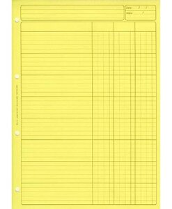 Bloc Audit 3 Colonnes + entête 297X210 80 Pages Jaune ELVE