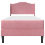 vidaXL Cadre de lit avec tête de lit Rose 90 x 190 cm Velours