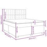 vidaXL Sommier à lattes de lit avec matelas Crème 200x200 cm Tissu