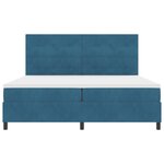 Lit à ressorts vidaXL avec matelas et LED Bleu foncé 200x200 cm Velours