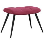 vidaXL Chaise de relaxation avec tabouret Rouge bordeaux Velours