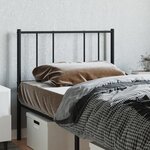 vidaXL Tête de lit métal noir 80 cm