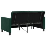 vidaXL Canapé-Lit Vert foncé Tissu