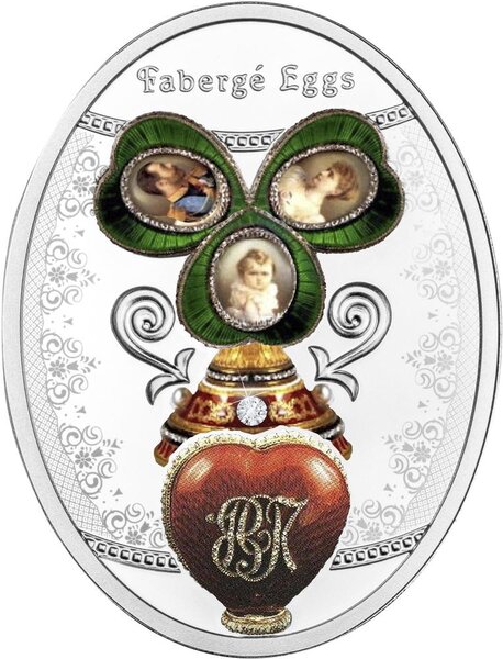 Pièce de monnaie en Argent 1 Dollar g 16.81 Millésime 2024 Faberge Eggs MAUVE EGG