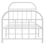 vidaXL Cadre de lit métal sans matelas avec pied de lit blanc 80x200cm