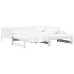 vidaXL Lit Pull-out de Jour Blanc 180 x 200 cm Pin massif