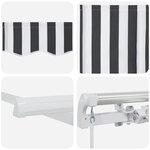 vidaXL Auvent manuel rétractable anthracite et blanc 450x300 cm