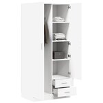 vidaXL Garde-robe Blanc 80x52x180 cm Bois d’ingénierie
