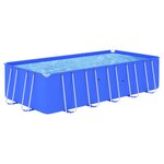 Vidaxl piscine avec cadre en acier 540x270x122 cm bleu