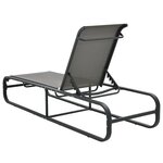 vidaXL Chaise longue Aluminium et textilène