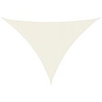vidaXL Voile de parasol tissu oxford triangulaire 3x4x4 m crème