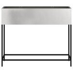 vidaXL Bac de jardin surélevé Argent 100 x 26 x 82 cm Acier inoxydable