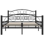 vidaXL Cadre de lit sans matelas noir acier 120x200 cm