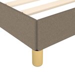vidaXL Cadre de lit sans matelas avec tête de lit taupe 90x190cm tissu