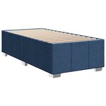 vidaXL Sommier à lattes de lit avec matelas Bleu 100x200 cm Tissu