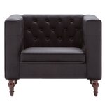 vidaXL Fauteuil noir velours