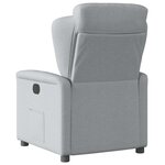 vidaXL Fauteuil inclinable électrique Gris clair Tissu