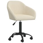 vidaXL Chaises pivotantes à manger lot de 2 crème velours