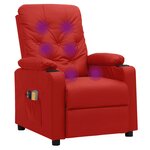 vidaXL Fauteuil de massage électrique Rouge bordeaux Similicuir