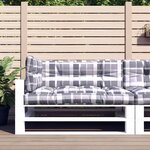 vidaXL Coussins de palette lot de 3 motif à carreaux gris tissu