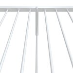 vidaXL Cadre de lit métal sans matelas avec pied de lit blanc 80x200cm