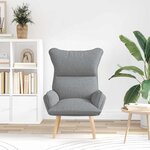 vidaXL fauteuil Gris clair 69 x 74 x 93 cm Tissu et Contreplaqué