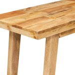 vidaXL Table à dîner Naturel 100 x 35 x 75 cm Bois de mangue massif