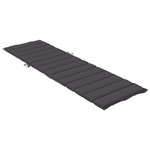 vidaXL Coussin de chaise longue anthracite mélangé 200x60x4 cm tissu